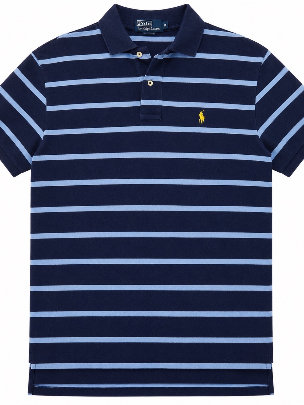 Polo by Ralph Lauren Navy with Light Blue Striped Polo Shirt